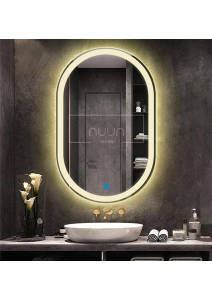 Dokunmatik Ledli Oval Banyo Aynası Gün Işığı Ledli